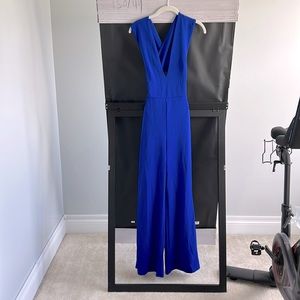 Lulus Thinking Out Loud Royal blue backless jumpsuit. Size XS